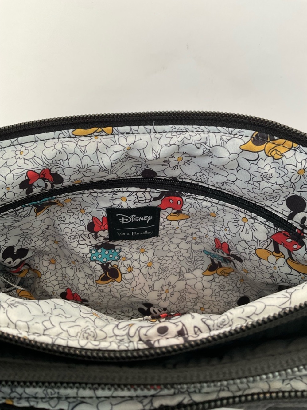 Vera Bradley Disney Quilted Mickey Crossbody Bag in Black - Picture 12 of 14